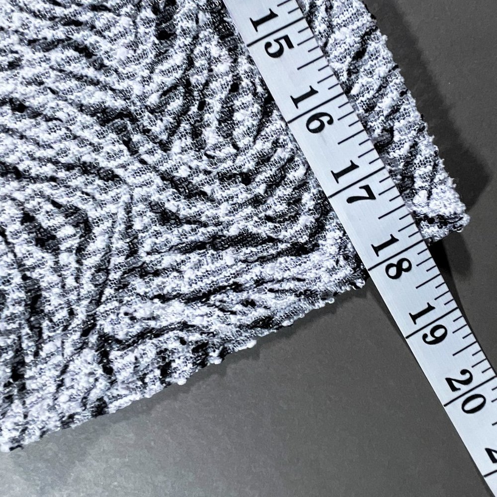 Travelers by Chico's B/W Zebra Print Jacket Sheer Open‎ Front Size 3 or US 16 - Picture 10 of 16